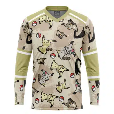 Mimikyu Pattern Pokemon Hockey Jersey