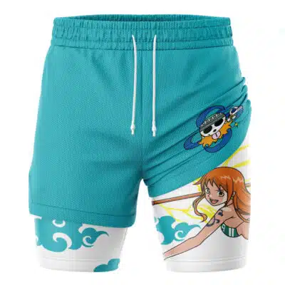 Nami Fish Man Island One Piece 2-in-1 Performance Shorts
