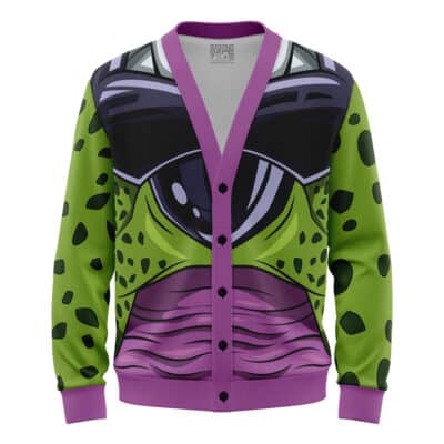 Perfect Cell Dragon Ball Z Knitted Cardigan Sweater