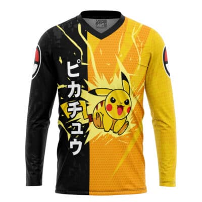 Pikachu Attack Pokemon Hockey Jersey