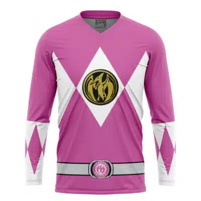 Pink Ranger Mighty Morphin Power Rangers Hockey Jersey