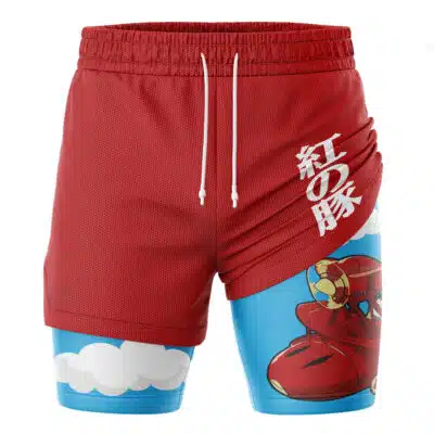 Porco Rosso Studio Ghibli 2-in-1 Performance Shorts