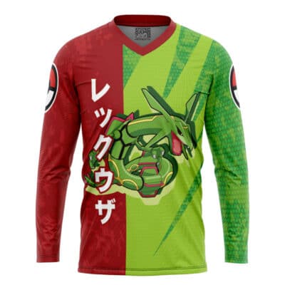 Rayquaza Attack Pokemon Hockey Jersey