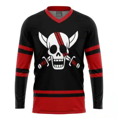 Red Hair Pirates One Piece Hockey Jersey