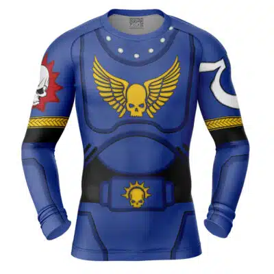Space Marine Warhammer Long Sleeve Rash Guard Compression Shirt