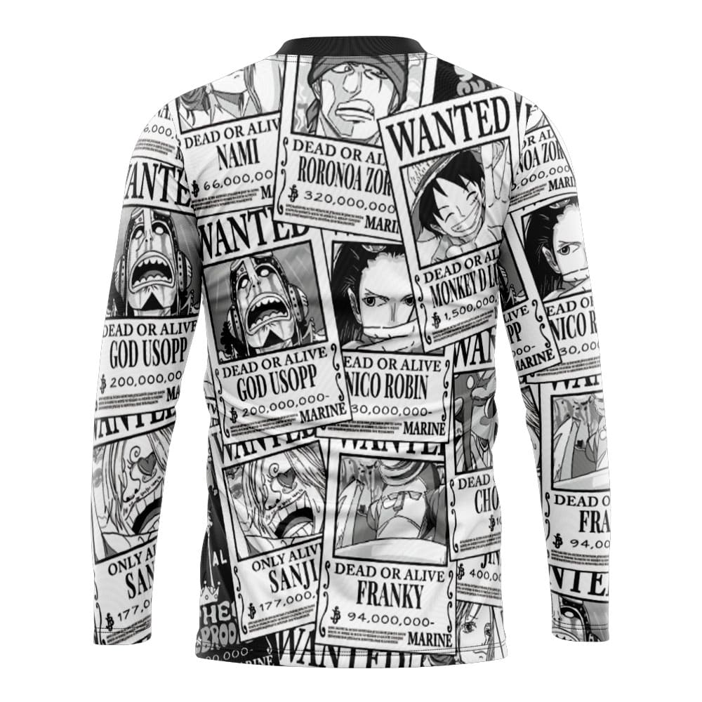 Straw Hat Wanted Posters One Piece Hockey Jersey - Image 2