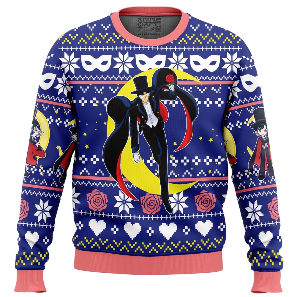 Tuxedo Mask Sailor Moon Ugly Christmas Sweater