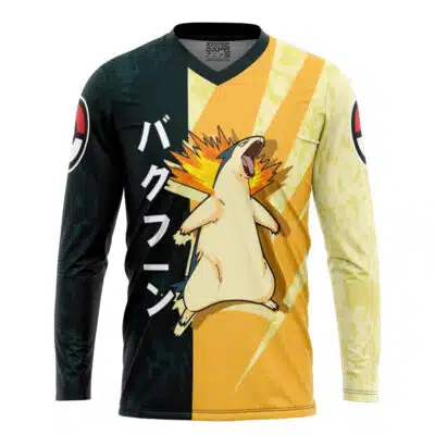 Typhlosion Attack Pokemon Hockey Jersey