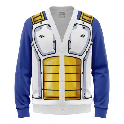 Vegeta Saiyan Battle Dragon Ball Z Knitted Cardigan Sweater