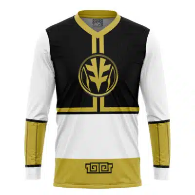 White Ranger Mighty Morphin Power Rangers Hockey Jersey