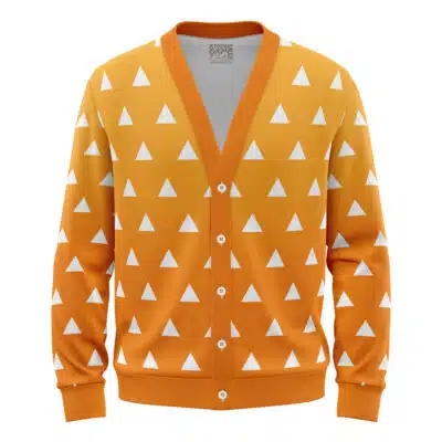 Zenitsu Agatsuma Demon Slayer Knitted Cardigan Sweater