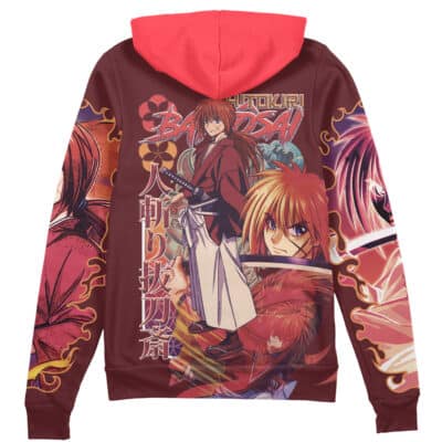Himura Kenshin V2 Rurouni Kenshin Streetwear Zip Hoodie Jacket