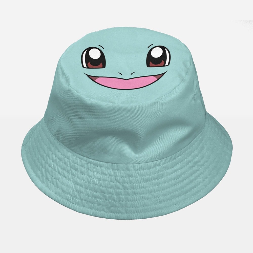 Squirtle x Blastoise Evolution Pokemon Custom Bucket Hat