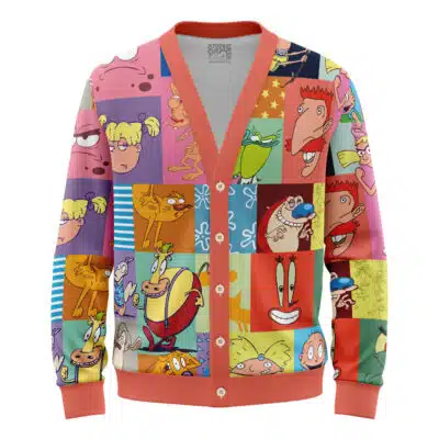 90's Nickelodeon Cartoon Knitted Cardigan Sweater