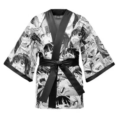 Ahegao Manga Collage Happi Coat Haori Kimono