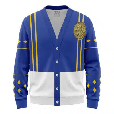 Blue Ranger Ninjetti Power Rangers Knitted Cardigan Sweater