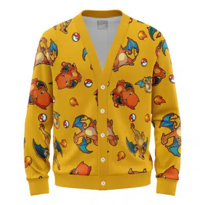 Charizard  Pokemon Knitted Cardigan Sweater