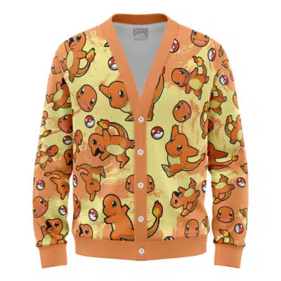 Charmander  Pokemon Knitted Cardigan Sweater