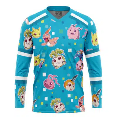 Digimon Pattern Digimon Hockey Jersey