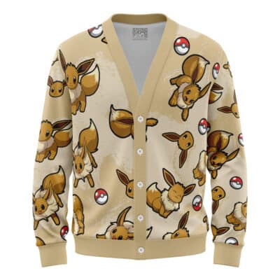 Eevee  Pokemon Knitted Cardigan Sweater
