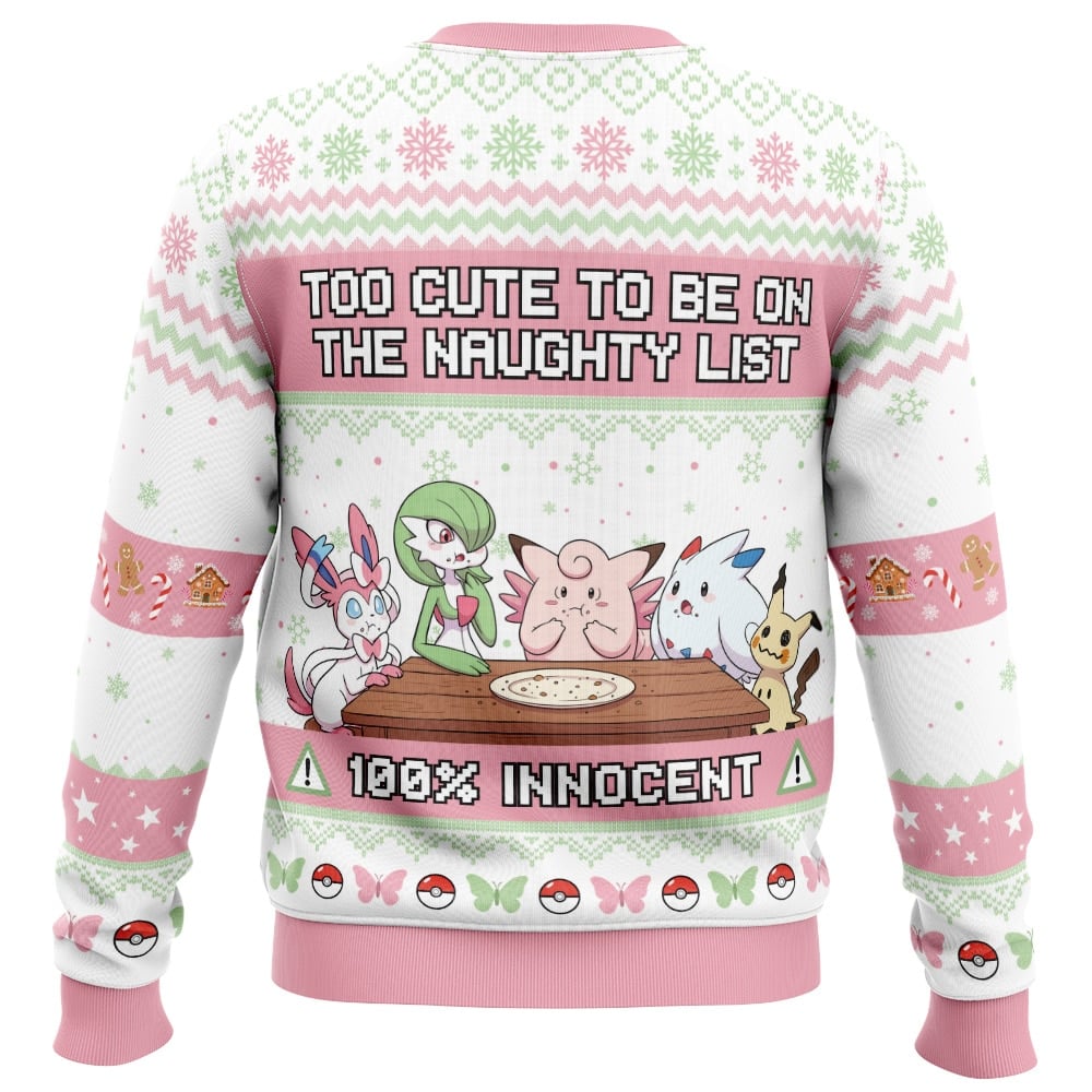 Fairy Type Too Cute Pokemon Ugly Christmas Sweater - Image 2