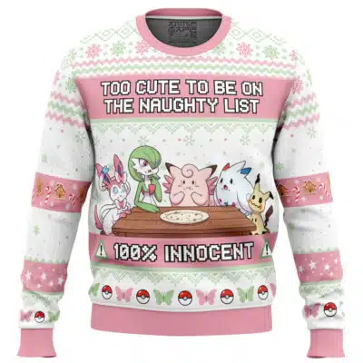 Fairy Type Too Cute Pokemon Ugly Christmas Sweater
