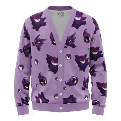 Gengar  Pokemon Knitted Cardigan Sweater