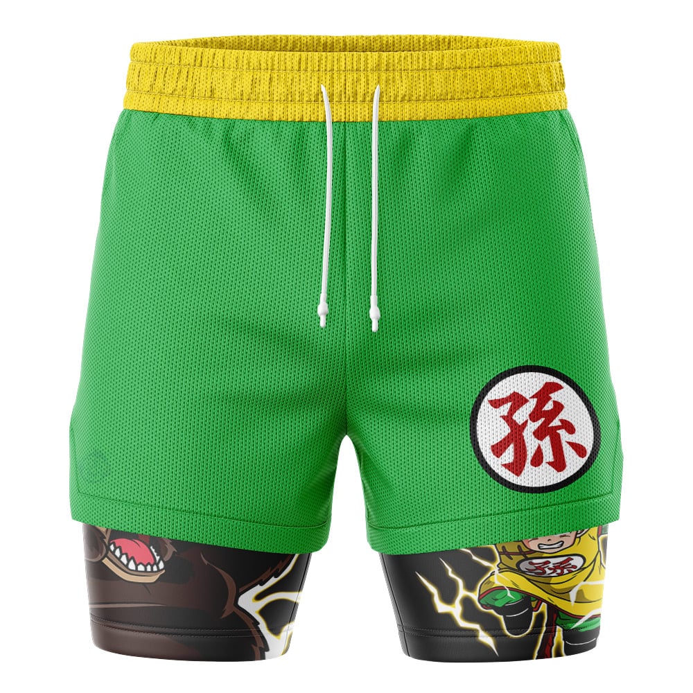 Gohan V2 DBZ 2-in-1 Performance Shorts - Image 2
