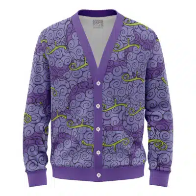 Gomu Gomu No Mi One Piece Knitted Cardigan Sweater