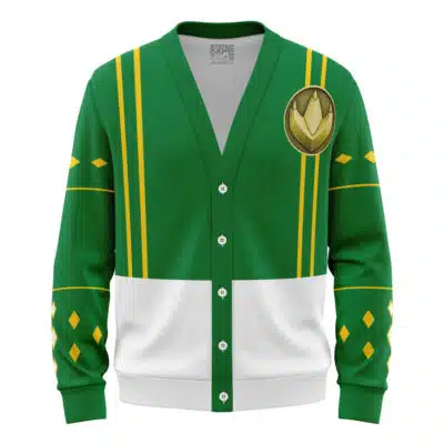Green Ranger Ninjetti Power Rangers Knitted Cardigan Sweater
