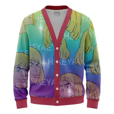 Heyyeya He-Man Knitted Cardigan Sweater
