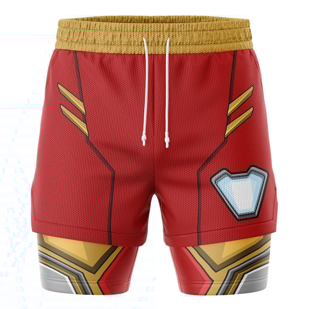 Iron Man Mark 85 Marvel 2-in-1 Performance Shorts - Image 2