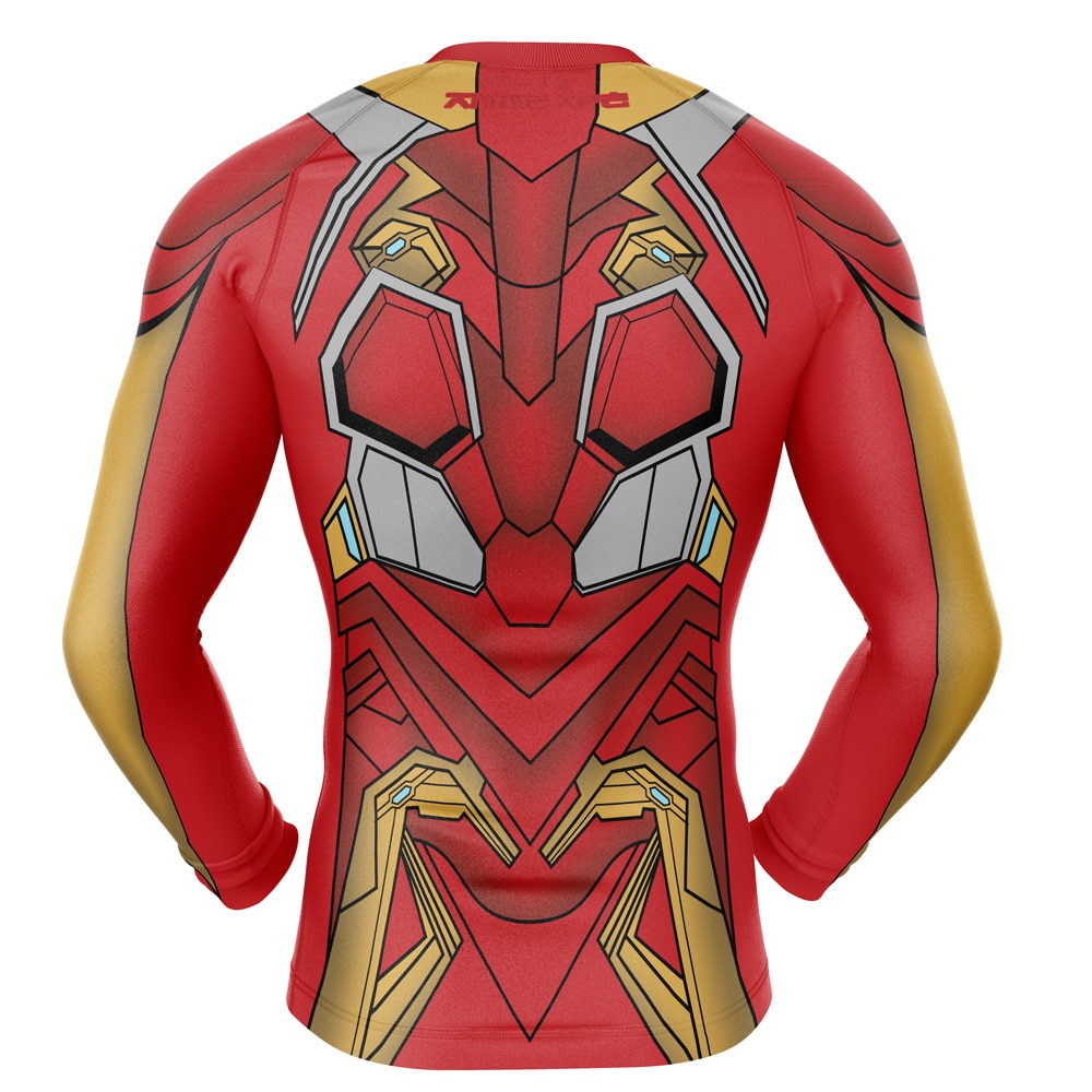 Iron Man Marvel Long Sleeve Rash Guard Compression Shirt