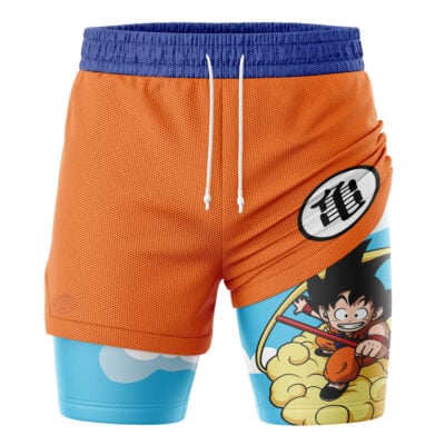 Kid Goku Turtle Hermit Symbol DBZ 2-in-1 Performance Shorts
