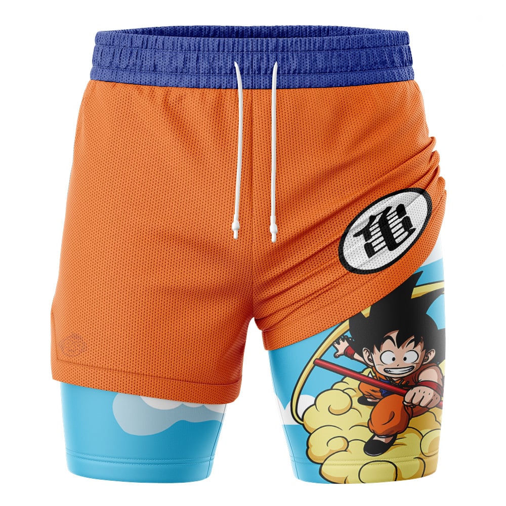 Kid Goku Turtle Hermit Symbol DBZ 2-in-1 Performance Shorts