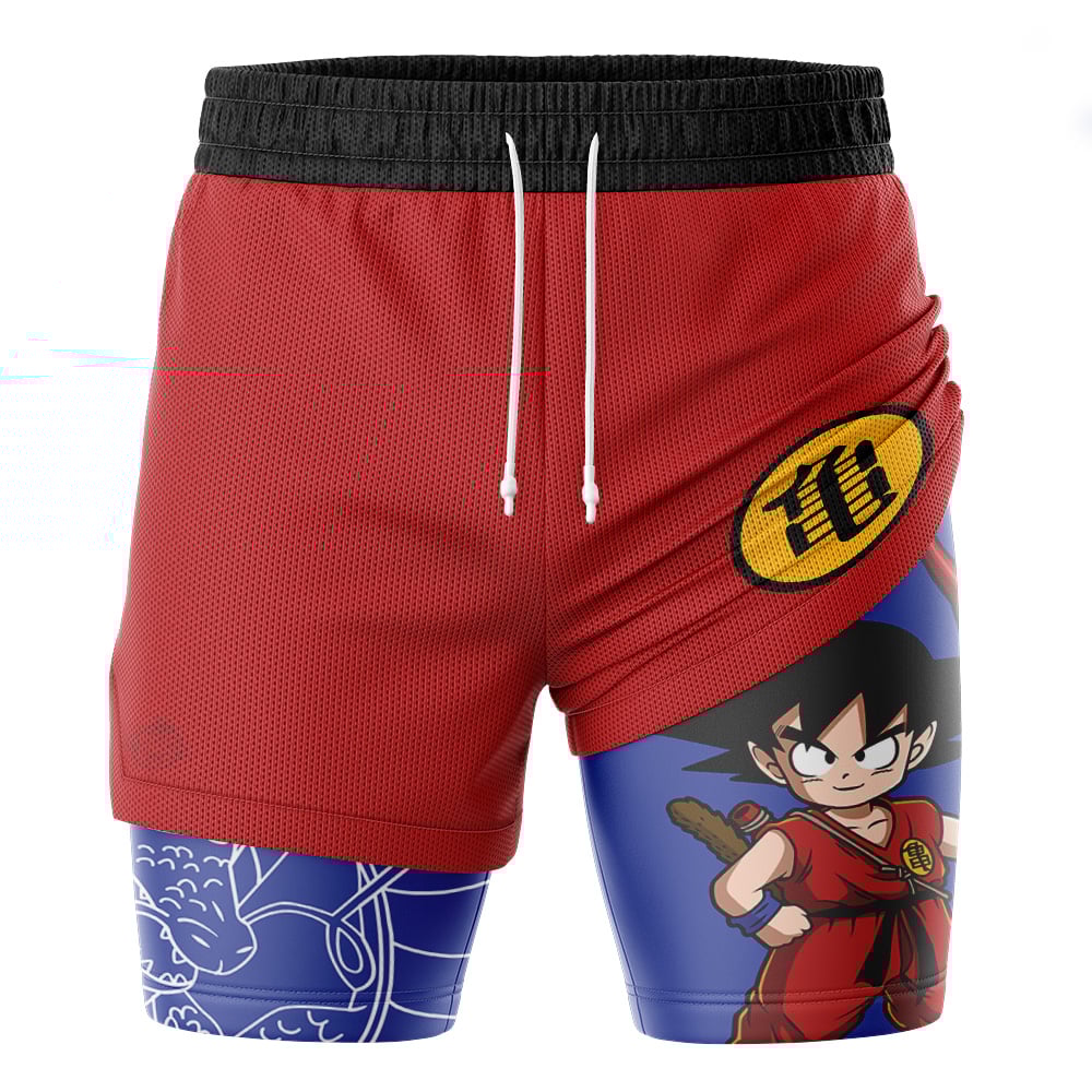 Kid Goku Turtle Hermit Symbol V2 DBZ 2-in-1 Performance Shorts