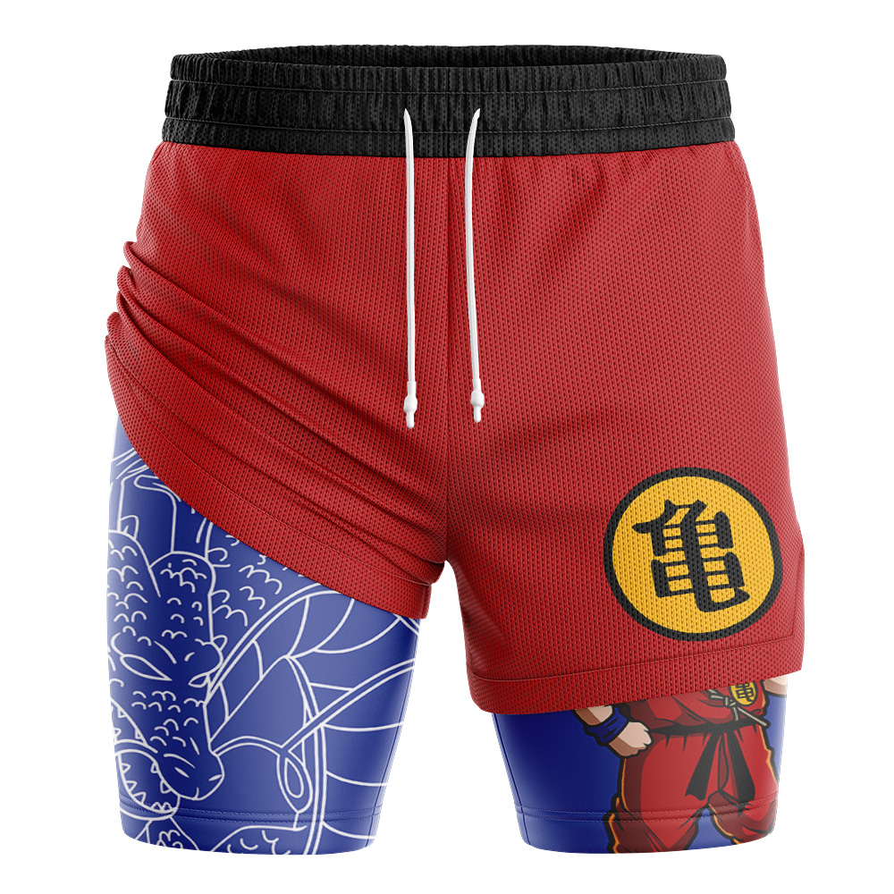 Kid Goku Turtle Hermit Symbol V2 DBZ 2-in-1 Performance Shorts - Image 3