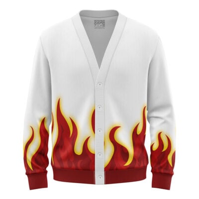 Kyojuro Rengoku V2 Demon Slayer Knitted Cardigan Sweater