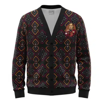Laughing Leo Knitted Cardigan Sweater