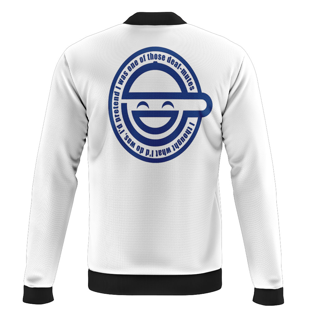 Laughing Man Ghost in the Shell Casual Bomber Jacket - Image 2