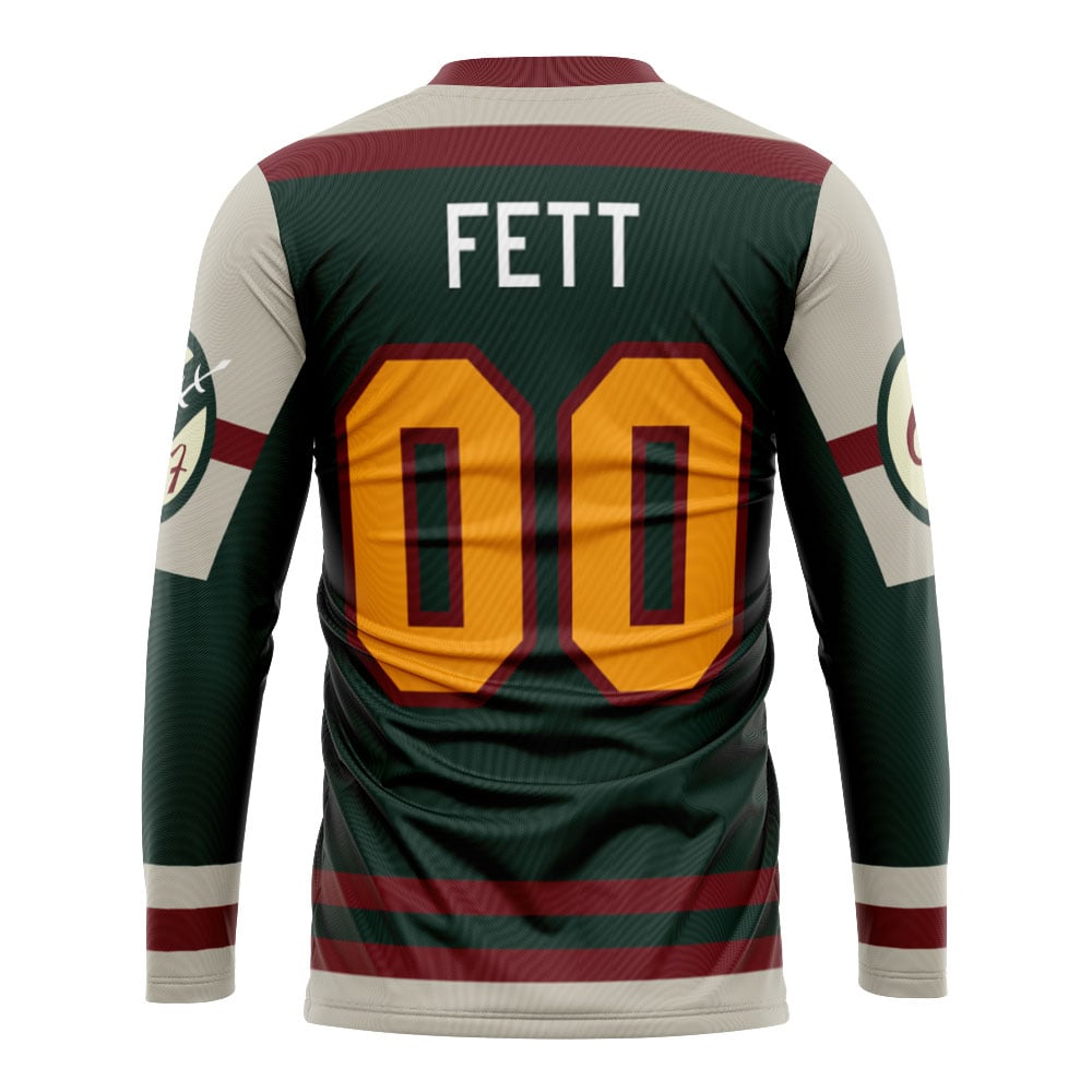Mandalorian Boba Fett Star Wars Hockey Jersey - Image 2