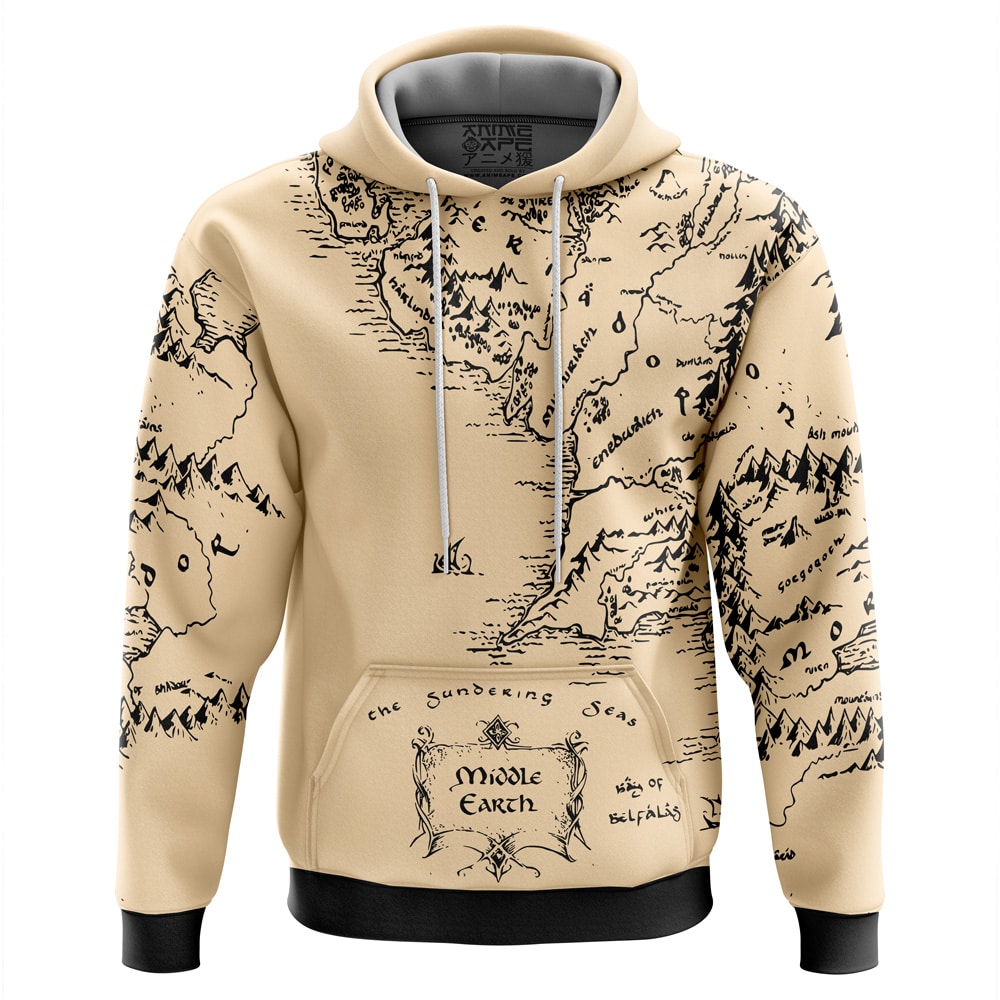 Middle-Earth Map The Lord of the Rings Hoodie