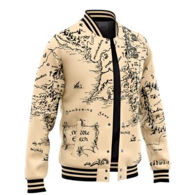 Middle-Earth Map The Lord of the Rings Varsity Jacket