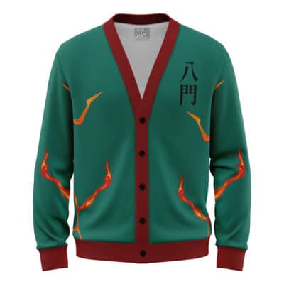 Might Guy 8th Gate Shippuden Knitted Cardigan Sweater