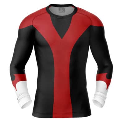 Nightcrawler X-Men Marvel Long Sleeve Rash Guard Compression Shirt