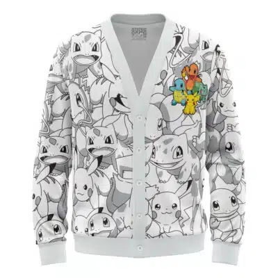 Original Starters Pokemon Knitted Cardigan Sweater