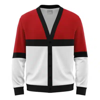 Pokeball Pokemon Knitted Cardigan Sweater