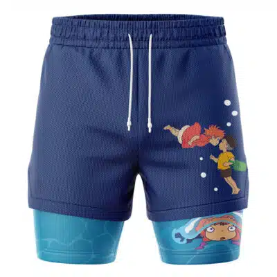 Ponyo Studio Ghibli 2-in-1 Performance Shorts