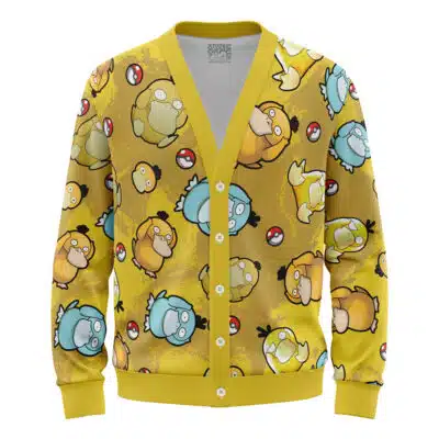 Psyduck Pokemon Knitted Cardigan Sweater