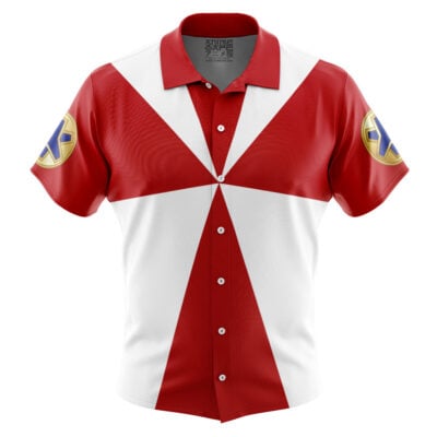 Red Ranger Lightspeed Power Rangers Button Up Hawaiian Shirt